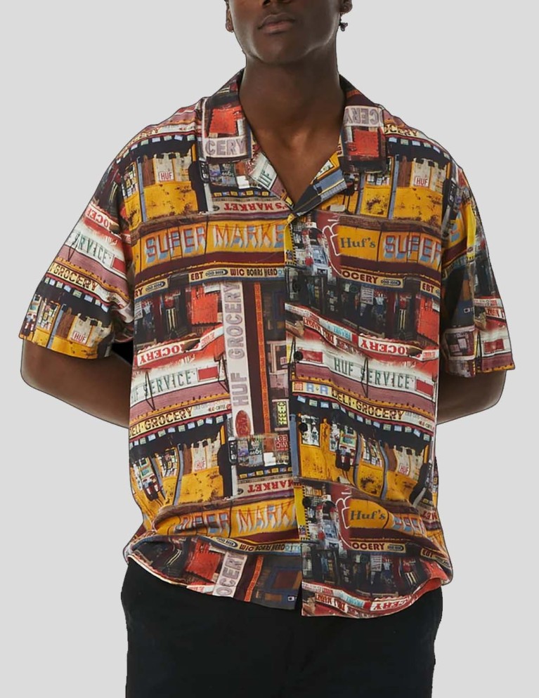 Camisa HUF angolo negozio resort camicia multi